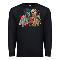 Black Skeleton couple Valentine's Day Premium Sweatshirt - FaDigitalArtStudio