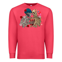 Cardinal Skeleton couple Valentine's Day Premium Sweatshirt - FaDigitalArtStudio