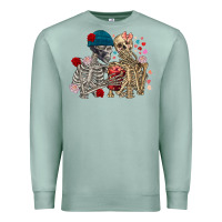 Seafoam Skeleton couple Valentine's Day Premium Sweatshirt - FaDigitalArtStudio