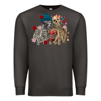 Smoke Skeleton couple Valentine's Day Premium Sweatshirt - FaDigitalArtStudio
