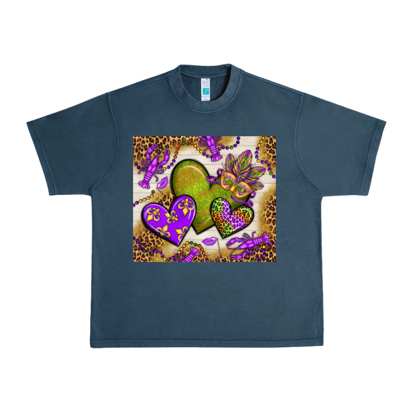 Mardi Gras Hearts Tumbler Bbs Urban Heavy Tee by BundleAndBundleShop | Teevron