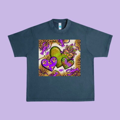 Mardi Gras Hearts Tumbler Bbs Urban Heavy Tee Designed By Bundleandbundleshop