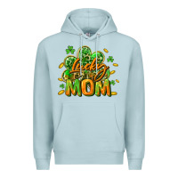 Blue Mist Lucky Mom  St. Patrick's Day Premium Hoodie - CowGirlArtShop
