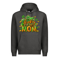 Charcoal Heather Lucky Mom  St. Patrick's Day Premium Hoodie - CowGirlArtShop