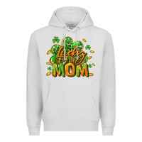 Dove Grey Lucky Mom  St. Patrick's Day Premium Hoodie - CowGirlArtShop