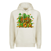 Oatmeal Heather Lucky Mom  St. Patrick's Day Premium Hoodie - CowGirlArtShop
