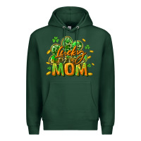 Sports Green Lucky Mom  St. Patrick's Day Premium Hoodie - CowGirlArtShop