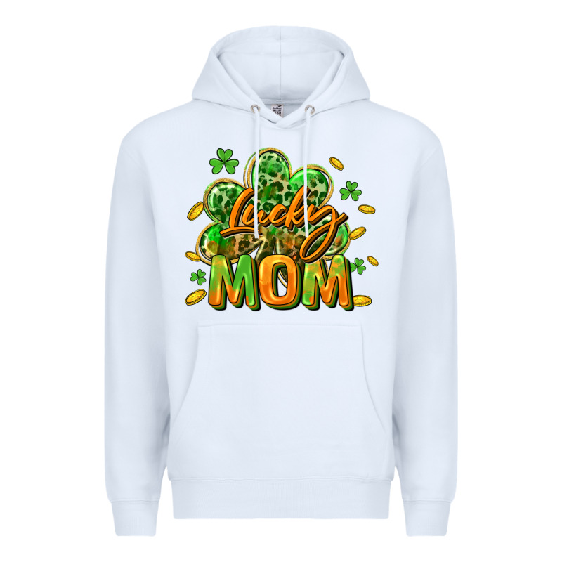 Lucky Mom  St. Patrick's Day Premium Hoodie by CowGirlArtShop | Teevron