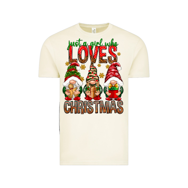 Just A Girl Who Loves Christmas Vintage Tee by NancyCooperArtShop | Teevron