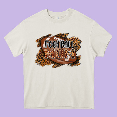 Football Mom Heavy Core Tee Designed By Adodesignshop