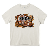 Cream football mom Heavy Core Tee - AdoDesignShop