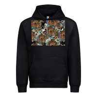 Foreset Green Dog Pattern Urban Hoodie - CowhideDigitalArt