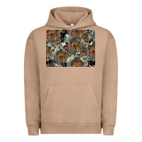 Pigment Burro Dog Pattern Urban Hoodie - CowhideDigitalArt