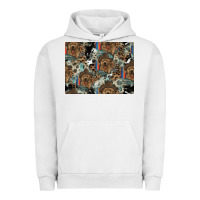 Pigment Lunar Rock Dog Pattern Urban Hoodie - CowhideDigitalArt