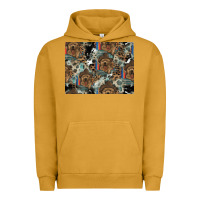 Pigment Peanut Butter Dog Pattern Urban Hoodie - CowhideDigitalArt