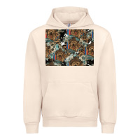 Sandshell Dog Pattern Urban Hoodie - CowhideDigitalArt