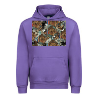 Tulip Dog Pattern Urban Hoodie - CowhideDigitalArt