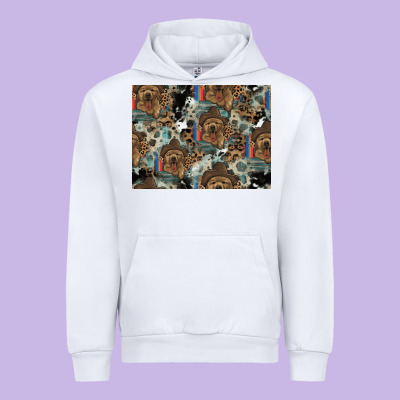 Dog Pattern Urban Hoodie Designed By Cowhidedigitalart