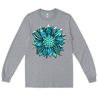 Heather Grey winter sunflower Long Sleeve Tee - Jasminsmagicworld