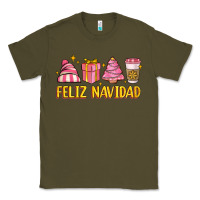 Army Green feliz navidad Classic Tee - MaliasSmallBusiness
