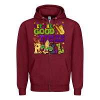 Burgundy let the good times roll Zipper Hoodie - CowGirlArtShop
