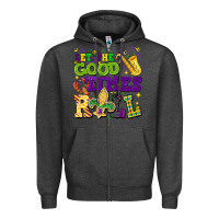 Charcoal Heather let the good times roll Zipper Hoodie - CowGirlArtShop