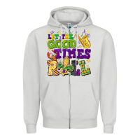 Dove Grey let the good times roll Zipper Hoodie - CowGirlArtShop