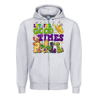 Heather Grey let the good times roll Zipper Hoodie - CowGirlArtShop