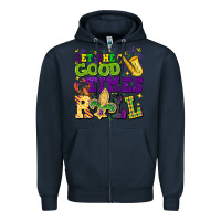 Navy let the good times roll Zipper Hoodie - CowGirlArtShop