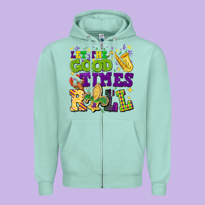 Let The Good Times Roll Zipper Hoodie Designed By Cowgirlartshop