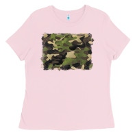 Bubblegum Pink camouflage background Ladies Tee - BarkalooDesign
