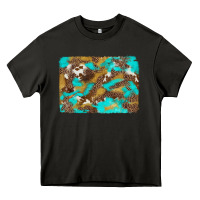 Western Turquoise Leopard And Cowhide Background Heavy Core Tee | Teevron