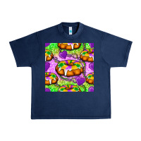 Navy Mardi Gras king cake seamless pattern Urban Heavy Tee - BundleAndBundleShop