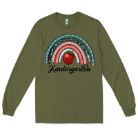 Army Green kindergarten rainbow Long Sleeve Tee - RanaPortraitStore