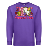 Purple My first Valentine's Day Unicorn Premium Sweatshirt - FaDigitalArtStudio