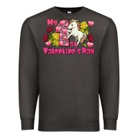 Smoke My first Valentine's Day Unicorn Premium Sweatshirt - FaDigitalArtStudio