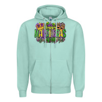 Seafoam happy mardi gras yall Zipper Hoodie - CowGirlArtShop
