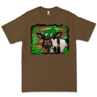 Cacao st Patricks cow with leopard background holstein cow Premium Tee - Jasminsmagicworld