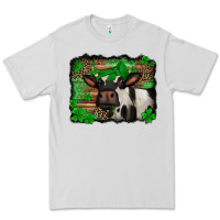 Dove Grey st Patricks cow with leopard background holstein cow Premium Tee - Jasminsmagicworld
