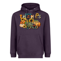 Plum give thanks to the lord Heavyweight Hoodie - FaDigitalArtStudio