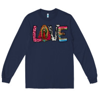 Navy our lady of guadalupe love Long Sleeve Tee - Jasminsmagicworld