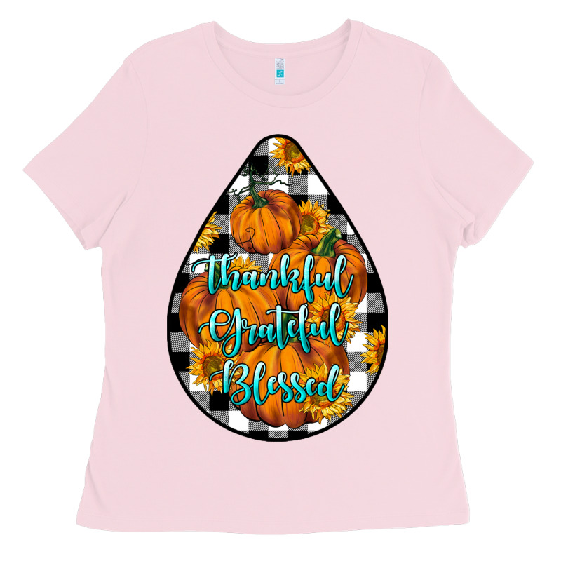 Thankful Grateful Blessed Ladies Tee by LillyAllenDesigns | Teevron