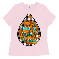 Bubblegum Pink Thankful Grateful Blessed Ladies Tee - LillyAllenDesigns