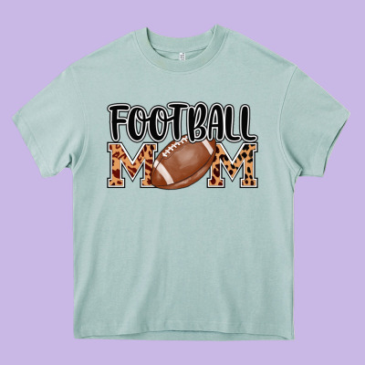Football Mom Heavy Core Tee Designed By Adodesignshop