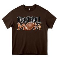 Chocolate Brown football mom Heavy Core Tee - AdoDesignShop