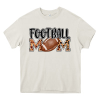 Cream football mom Heavy Core Tee - AdoDesignShop