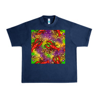 Navy Mardi Gras Lobster Seamless Pattern Urban Heavy Tee - BundleAndBundleShop