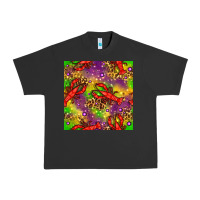 Pigment Black Mardi Gras Lobster Seamless Pattern Urban Heavy Tee - BundleAndBundleShop