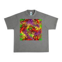 Tornado Mardi Gras Lobster Seamless Pattern Urban Heavy Tee - BundleAndBundleShop