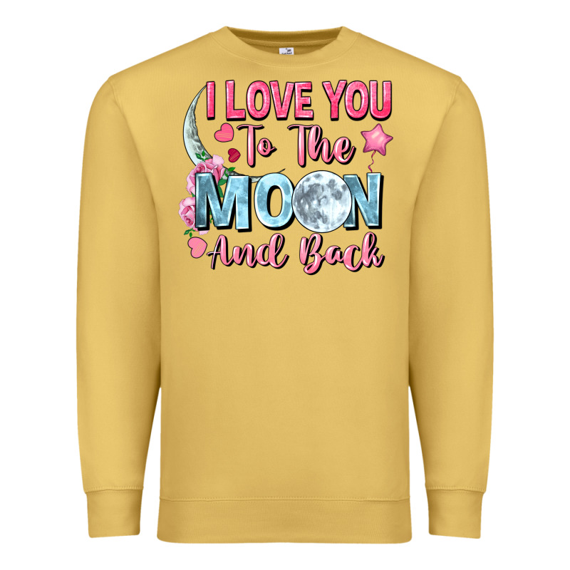 I Love You To The Moon And Back Valentine's Day Premium Sweatshirt by FaDigitalArtStudio | Teevron